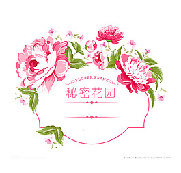 手繪線條花朵元素