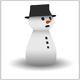 可愛雪人卡通精美矢量素材