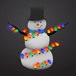 卡通雪人矢量素材