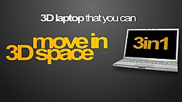 筆記本電腦3D特效視頻素材