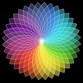 彩色花矢量素材