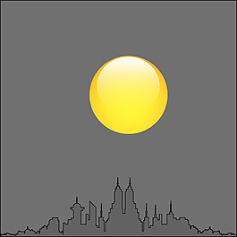 城市夜晚矢量素材