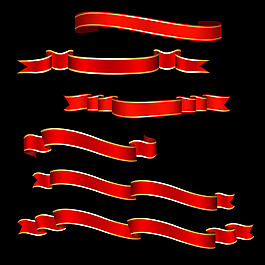 紅絲帶矢量素材