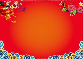 紅色燈籠喜慶背景矢量素材