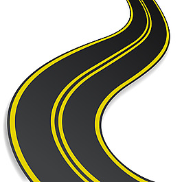 卡通精美公路矢量素材