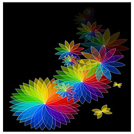 卡通精美彩虹燈光矢量素材