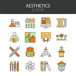 時尚生活教育圖標(biāo)