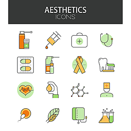 時尚生活圓形圖標(biāo)設(shè)計矢量素材