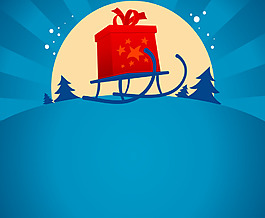 樹林紅色禮物熱賣矢量背景素材