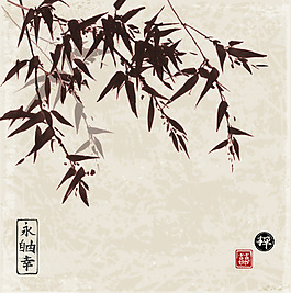 中國風(fēng)竹子水墨風(fēng)景