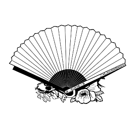 中国风空白折扇素材