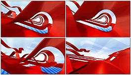 紅色絲綢動態(tài)高清視頻素材