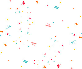 手繪彩色飄帶元素