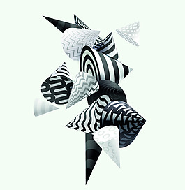 圓錐大氣流行漸變創(chuàng)意幾何C4D海報(bào)設(shè)計(jì)