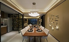 現(xiàn)代簡約餐廳效果圖