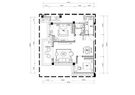 #8;兩室一廳室內(nèi)戶型平面設計圖