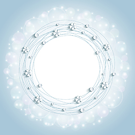 圓環(huán)上的花朵背景素材