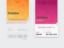 Dribbble邀請卡sketch素材