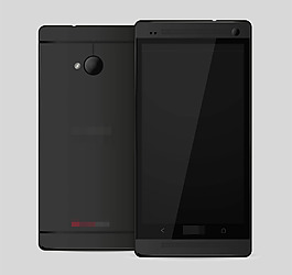 HTC黑色手機(jī)模型sketch素材