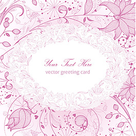 粉色手繪花朵背景素材