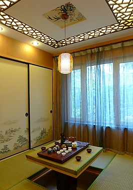 別墅室內茶室古典裝修效果圖