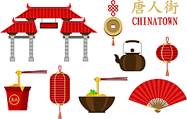 紅色中國風圖標
