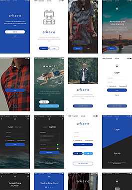 Aware登錄表單sketch素材