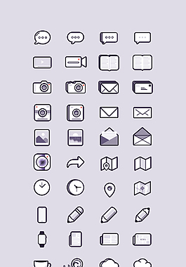 灰色線條矢量icon圖標設計