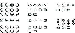 網頁矢量線條icon圖標素材
