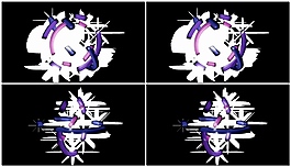 酷炫銀白3D效果的旋轉(zhuǎn)圓環(huán)視頻素材