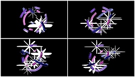 環(huán)球3D效果的旋轉(zhuǎn)圓環(huán)視頻素材