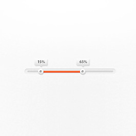 橙色的网页播放器滑块设计素材