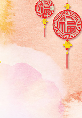 紅色中國結(jié)新年海報H5背景素材