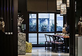 室内餐厅吊灯现代简约装修效果图