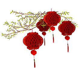 創(chuàng)意中式燈籠PNG元素
