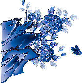 青花瓷花纹背景图片