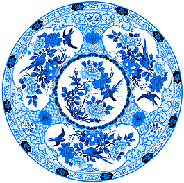 青花瓷花紋背景素材