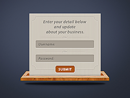 网页登录面板设计素材