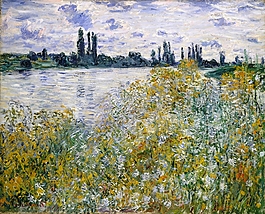 美丽湖边建筑风景油画背景墙素材
