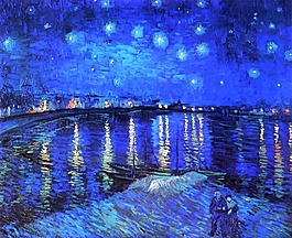 美麗星空風(fēng)景油畫背景墻素材