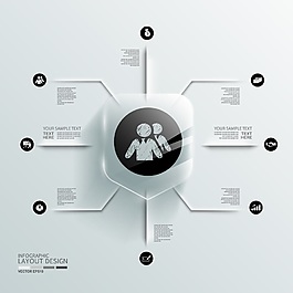 信息小人圖形矢量素材