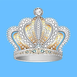 昂貴鉆石皇冠矢量素材