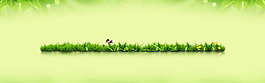 清新綠色草地淘寶全屏banner背景