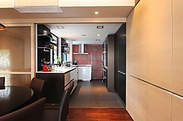 簡約風室內(nèi)設計餐廳走廊效果圖