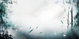 清新綠色竹子淘寶全屏banner背景