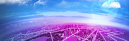 蓝色渐变几何线条淘宝全屏banner背景