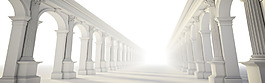 灰色柱子大橋淘寶全屏banner背景