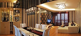 歐式簡約風(fēng)室內(nèi)設(shè)計餐廳效果圖