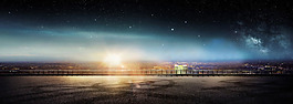 藍色星空淘寶全屏banner背景