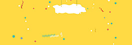 白云黄底淘宝全屏banner背景